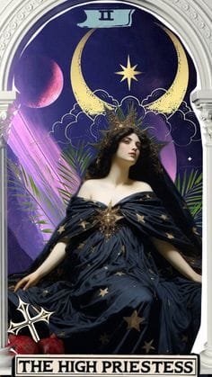La Sacerdotisa en el Tarot.
